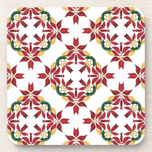 Porta-copo bandeja de poinsétia de natal