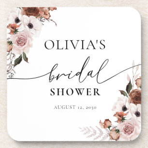 Porta-copo Bandeja para bebida Silk Floral Bridal Shower