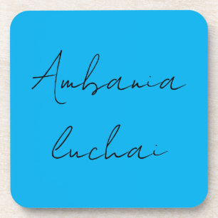 Porta-copo Bandeja Personalizada Minimalista Azul Moderna