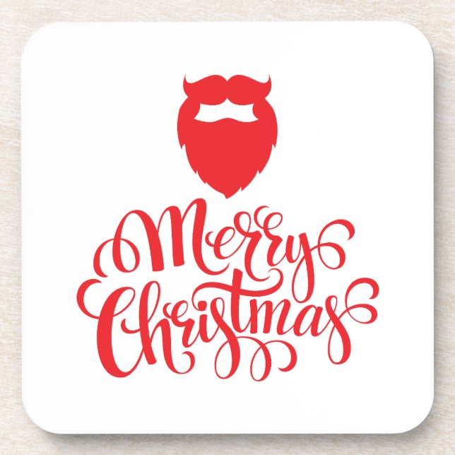 Porta-copo Barba Papai noel de Natal (Frente)