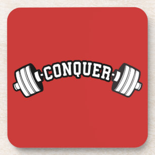 Porta-copo Barbell, CONQUER - Giro Inspiracional de Pesar