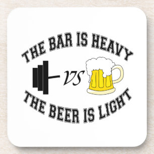 Porta-copo Barbell vs cerveja