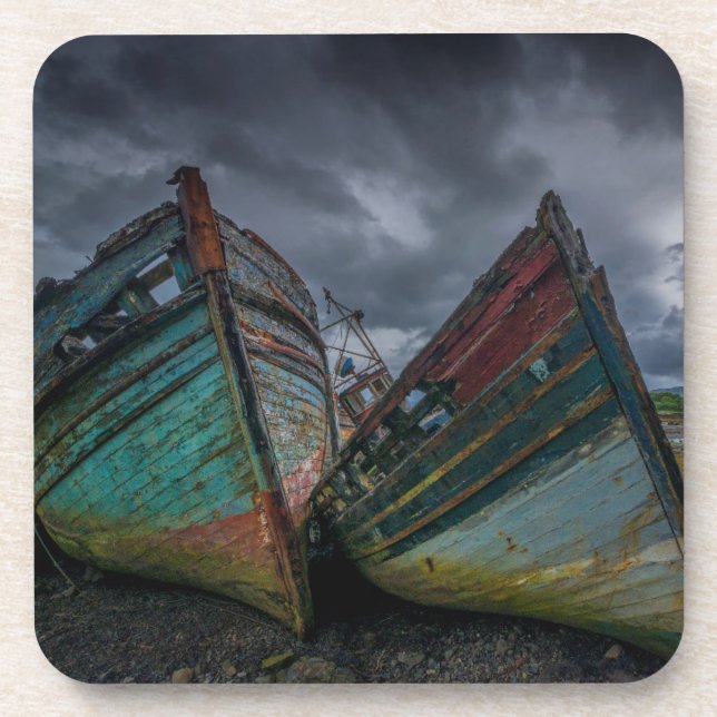 Porta-copo Barcos de pesca velhos (Frente)