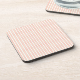 Porta-copo Base para Bebidas Listras Rosa Suave