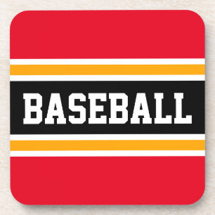 Porta-copo BASEBALL Atletic Red White Yellow Stripes