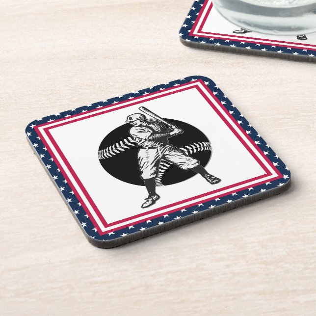 Porta-copo Baseball:Coaster de Bebidas Vintage (Left Side)