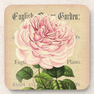 Porta-copo Bases florais femininas vintage de flor de rosa