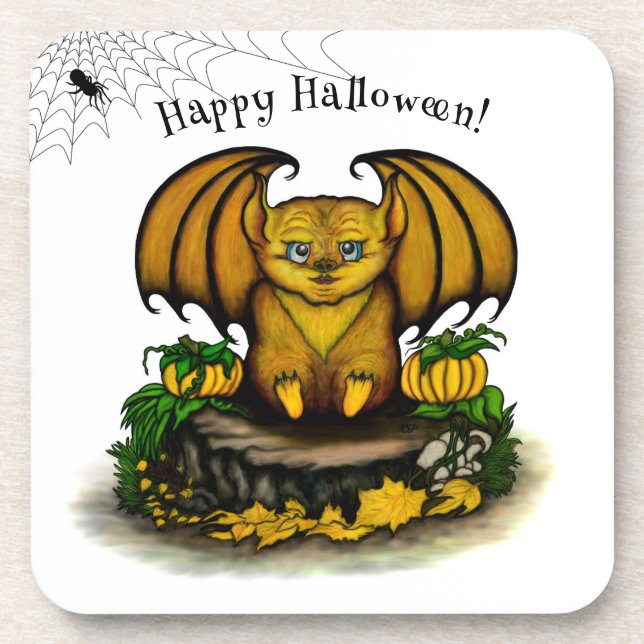 Porta-copo Bat Bonito do Halloween (Frente)