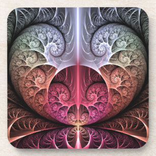 Porta-copo Batimento cardíaco, Arte fractal abstrata surreal 