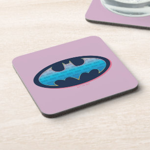 Porta-copo Batman Símbolo rosa e azul