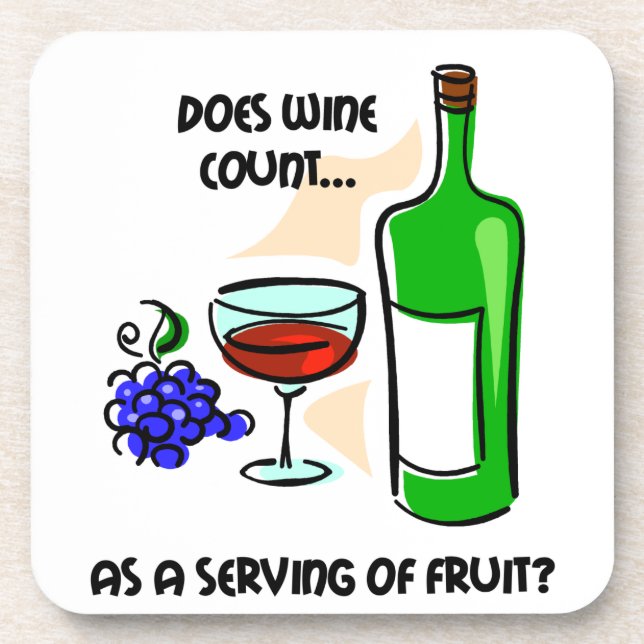 Porta-copo bebendo engraçado do vinho (Frente)