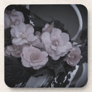 Porta-copo Begonias Rosa Descansadas No Banco