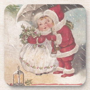 Porta-copo Beijo de Natal Antigo