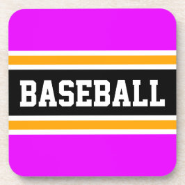 Porta-copo BEISEBOL Diversão Atlética Rosa Laranja Preto List