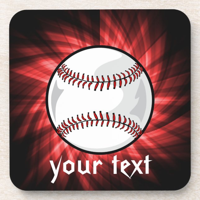 Porta-copo Beisebol Vermelho (Frente)