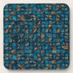 Porta-copo Bela Aparência de Patchwork em Teal Escuro
