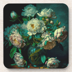 Porta-copo Bela Caldeira de Peony Flowers Coaster