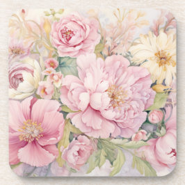 Porta-copo Belas peônias rosa