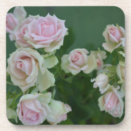 Porta-copo Belas rosas de jardim rosa claro
