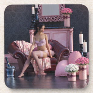 Porta-copo Beleza do dia de os namorados na Lingerie do sofá