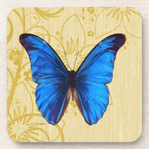 Porta-copo Belo Blue Butterfly Vintage art