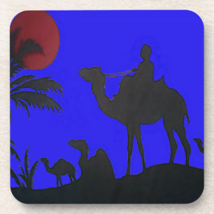 Porta-copo Belo Impressão de Arte Sunset Camel Safari