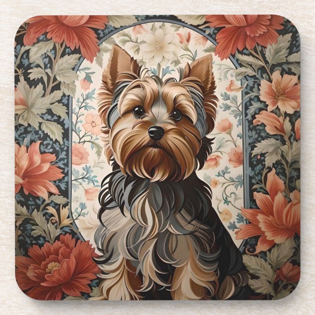 Porta-copo Belo Yorkie | Yorkshire Terrier Portrait (Frente)