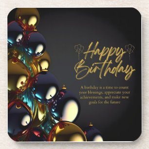 Porta-copo Bênçãos de Aniversário Elegantes
