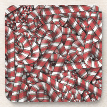 Bengalas Doces Abstratas Listradas de Vermelho