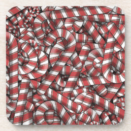 Porta-copo Bengalas Doces Abstratas Listradas de Vermelho