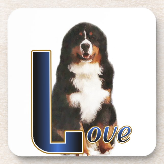 Porta-copo Bernese Mountain Dog Love (Frente)