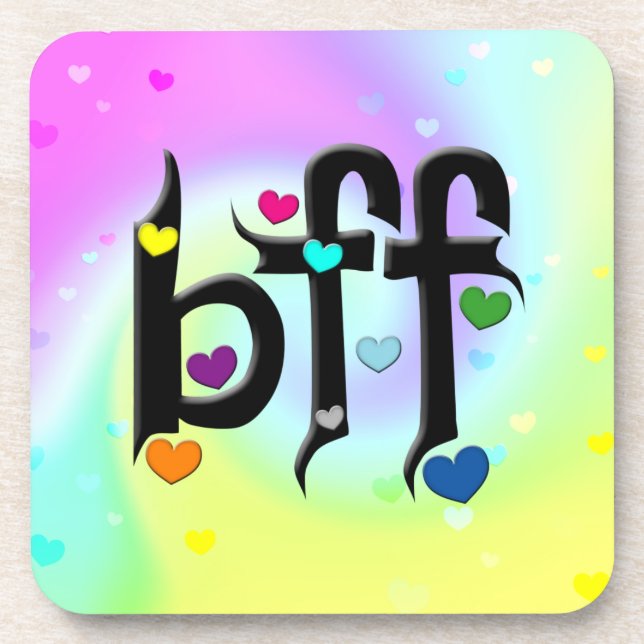 Porta-copo bff ~ corações (Frente)