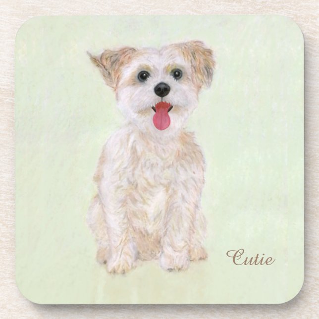 Porta-copo Bibeline de Bebida de Cachorro Morkie (Frente)
