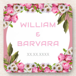 Porta-copo Bibelô de Bebida de Plástico Rígido Floral Elegant