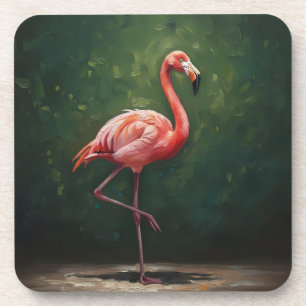 Porta-copo Bibelô de Bebida Flamingo Rosa Vibrante