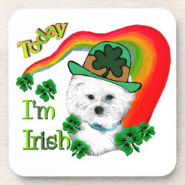 Porta-copo Bichon Frise St Patricks