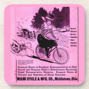 Porta-copo Bicicleta da década de 1890 e A Corrida