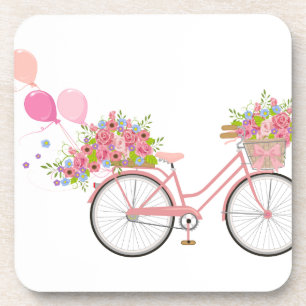 Porta-copo Bicicleta Rosa Whimsical