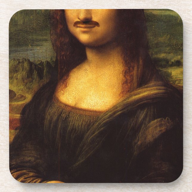 Porta-copo bigode de mona lisa (Frente)