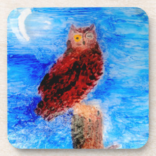 Porta-copo Bird Moonlight Owl