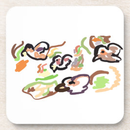 Porta-copo Birds and autumn