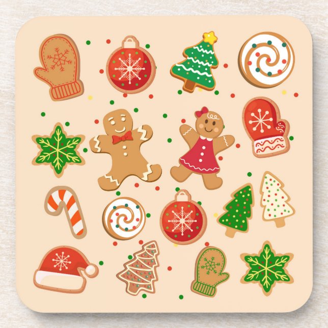 Porta-copo Biscoitos de Natal (Frente)