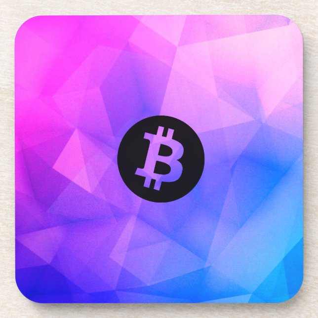 Porta-copo Bitcoin Cristal (Frente)