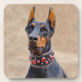 Porta-copo Black and Tan Doberman Pinscher (Pinscher preto e 