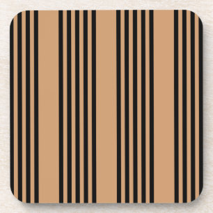 Porta-copo Black and tan five stripe pattern