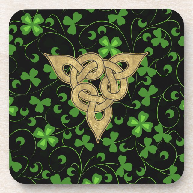 Porta-copo Black Irish Knotwork (Frente)