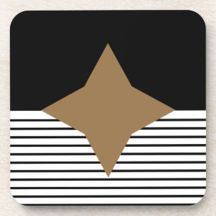 Porta-copo Black White Colorblock e Brown Diamond