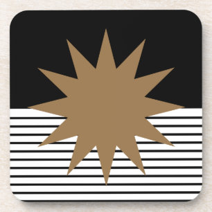 Porta-copo Black White Colorblock e Brown Sun