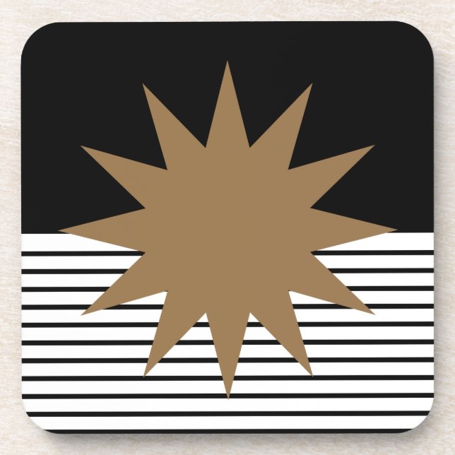 Porta-copo Black White Colorblock e Brown Sun (Frente)