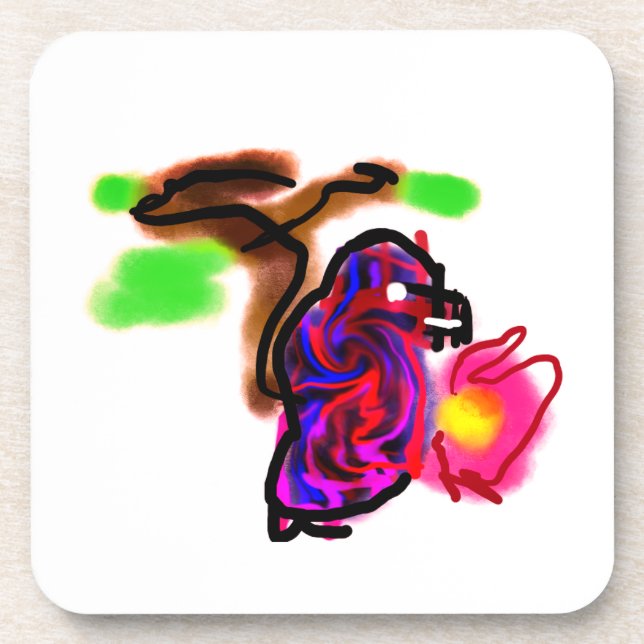 Porta-copo Blue parrot  (Frente)